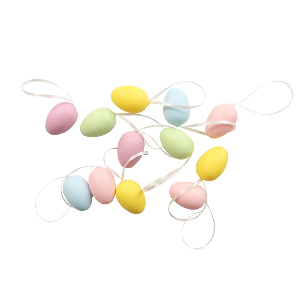 Paasdecoratie - Eieren in pastelkleur 12 stuks