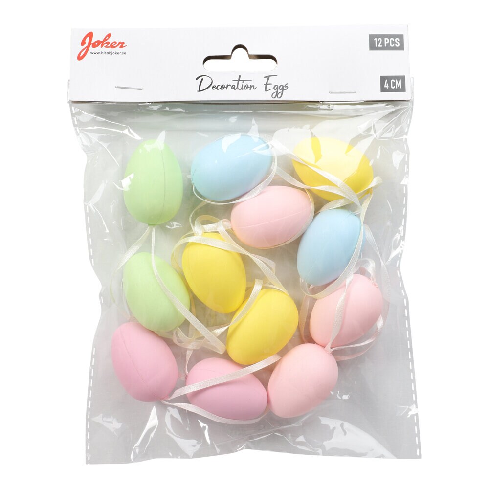 Paasdecoratie - Eieren in pastelkleur 12 stuks