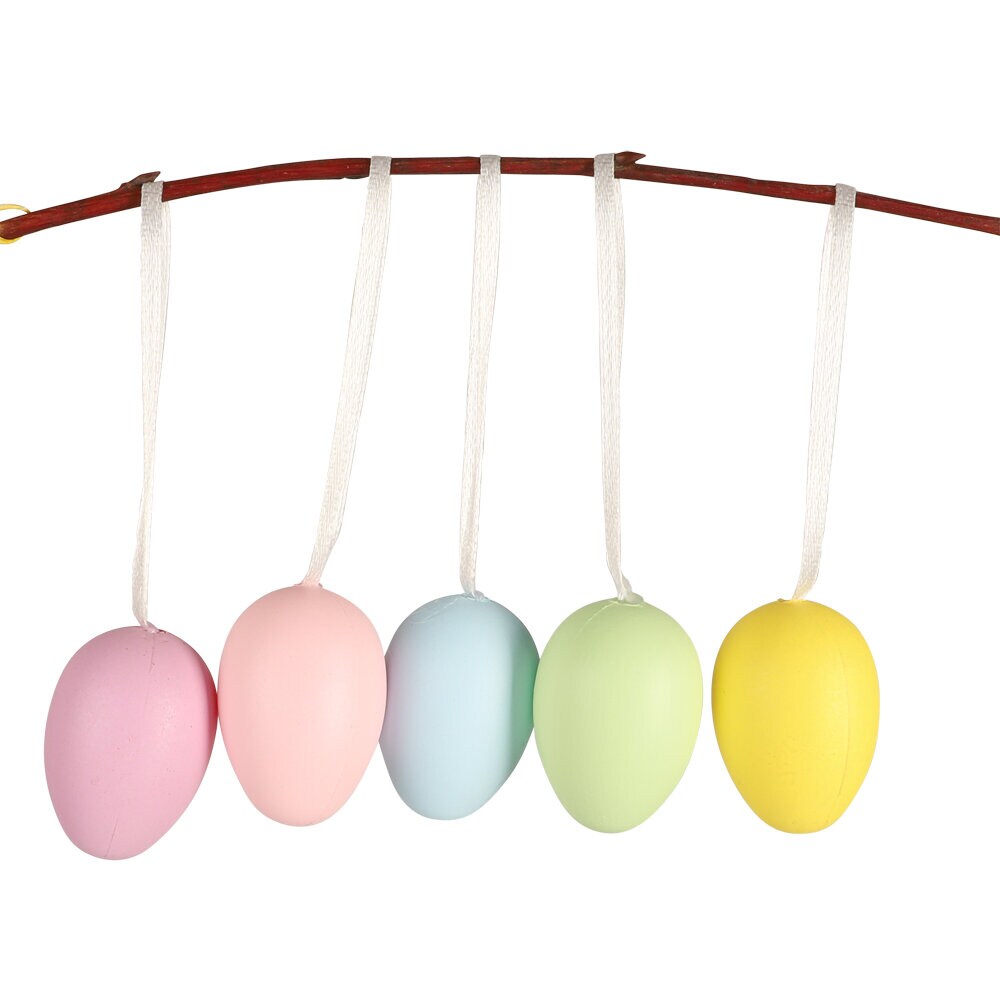 Paasdecoratie - Eieren in pastelkleur 12 stuks