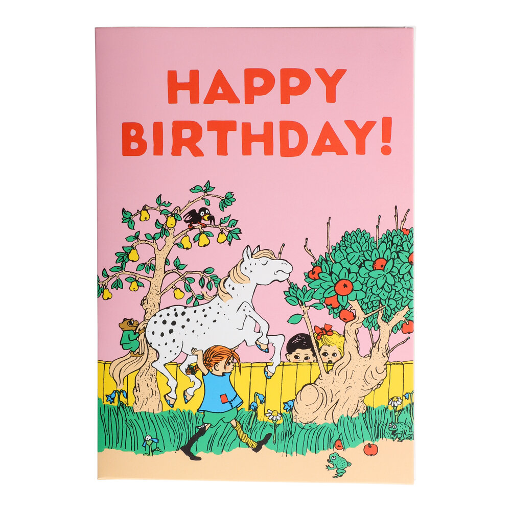 Pippi Langkous Verjaardagskaart