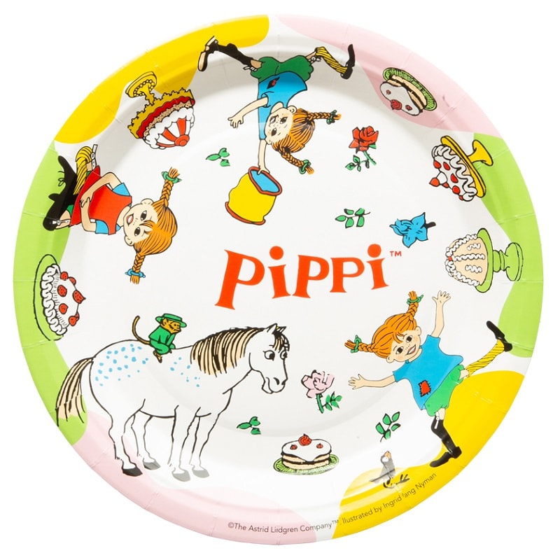 Pippi Langkous - Bordjes 8 stuks
