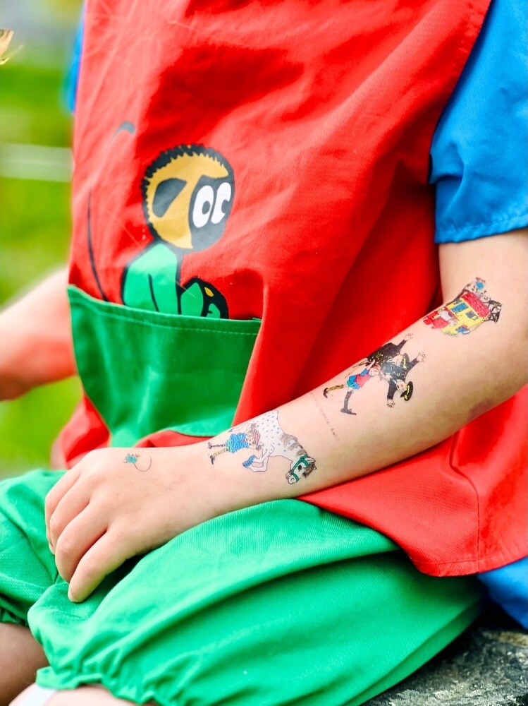 Pippi Langkous - Neptattoos voor kinderen 11 stuks