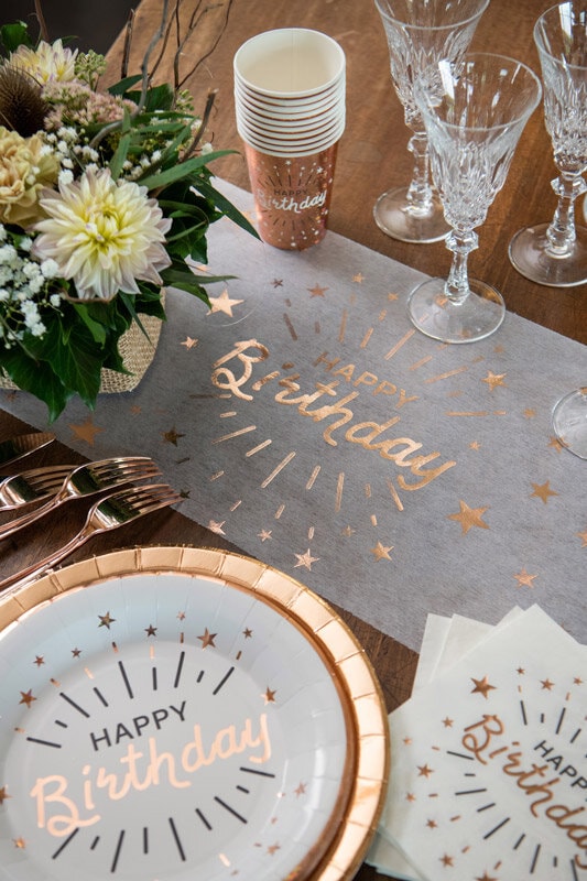 Sparkling Happy Birthday - Bekers 10 stuks