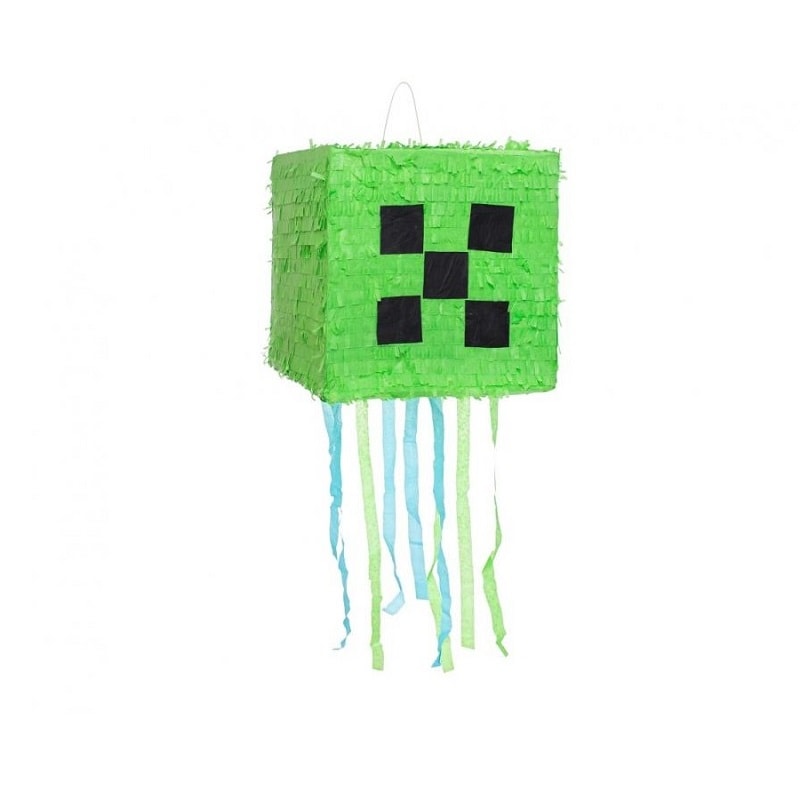 Piñata Groen Pixel 28 cm