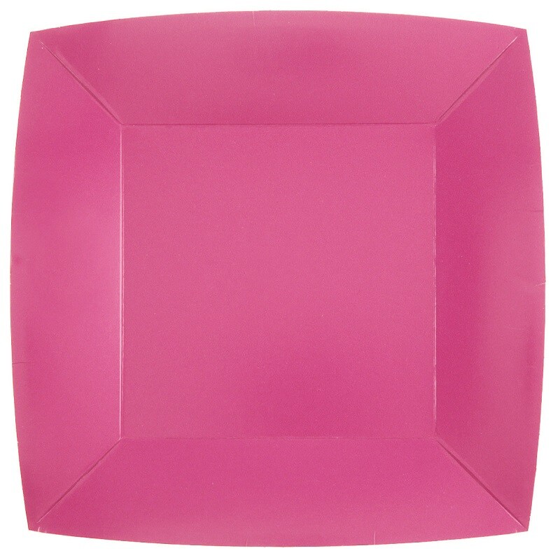Borden Vierkant 23 cm - Felroze 10 stuks
