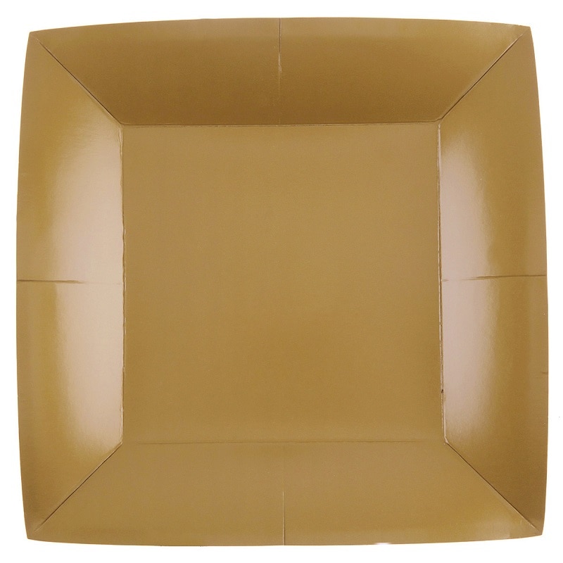 Borden Vierkante 23 cm - Goud 10 stuks