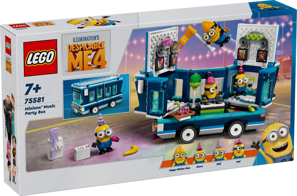 LEGO Minions - Muzikale feestbus van de Minions 7+