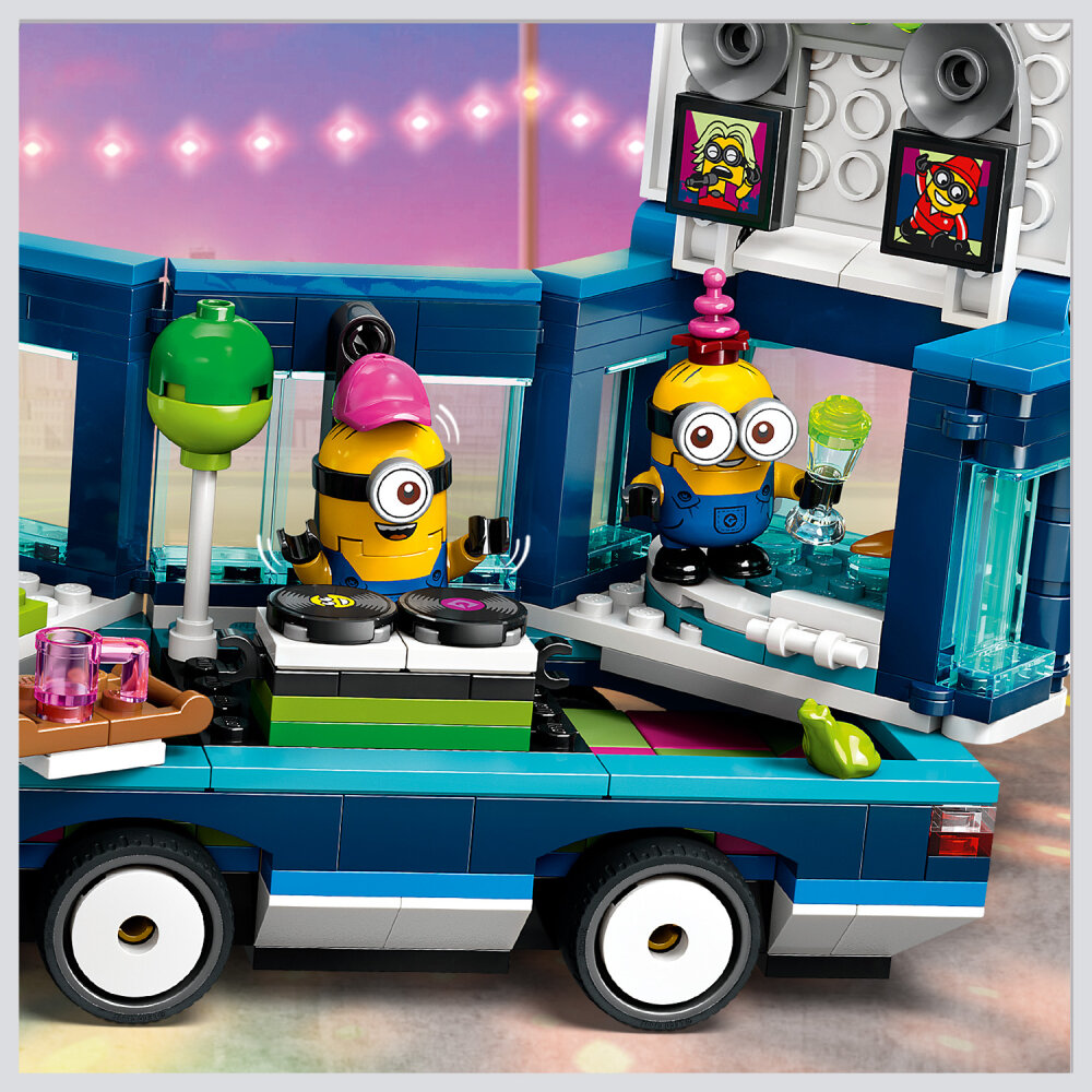 LEGO Minions - Muzikale feestbus van de Minions 7+