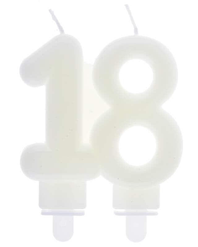 Taartkaars Glow in the dark 18 jaar