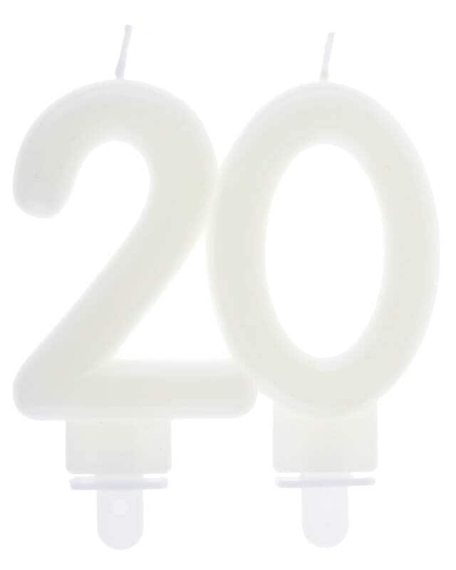 Taartkaars Glow in the dark 20 jaar