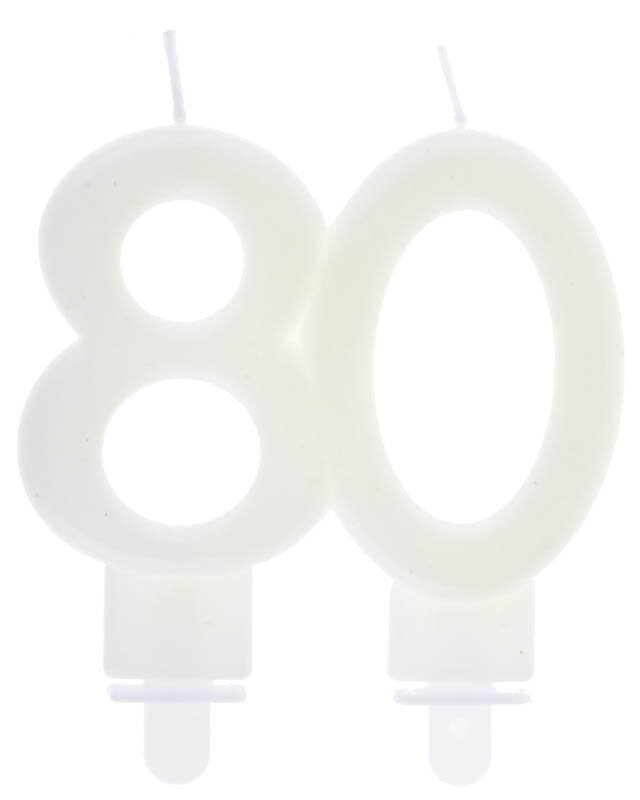 Taartkaars Glow in the dark 80 jaar