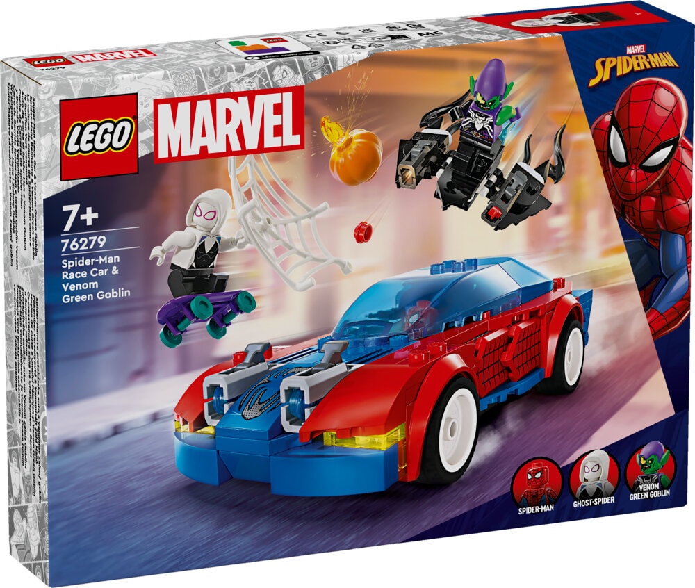 LEGO Marvel - Spider-Man racewagen en Venom Green Goblin 7+