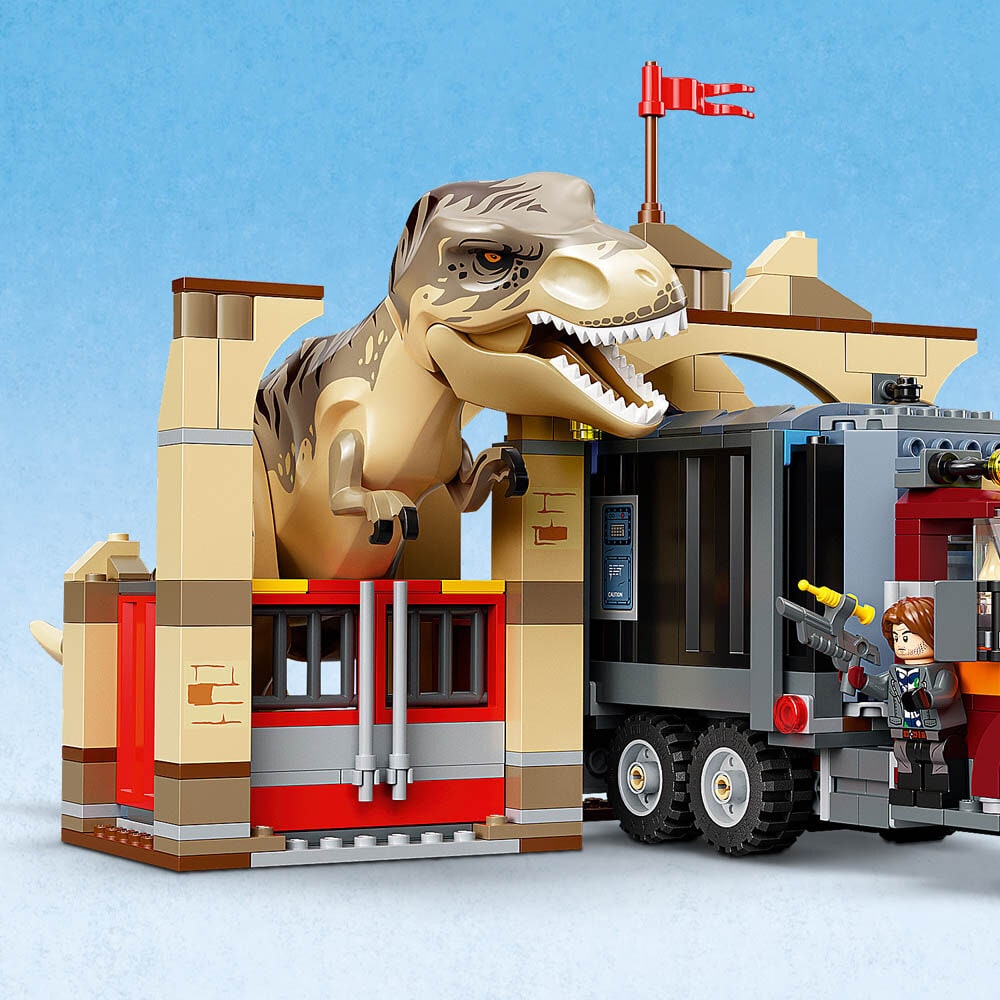 LEGO Jurassic World - T. rex & Atrociraptor dinosaurus ontsnapping 8+