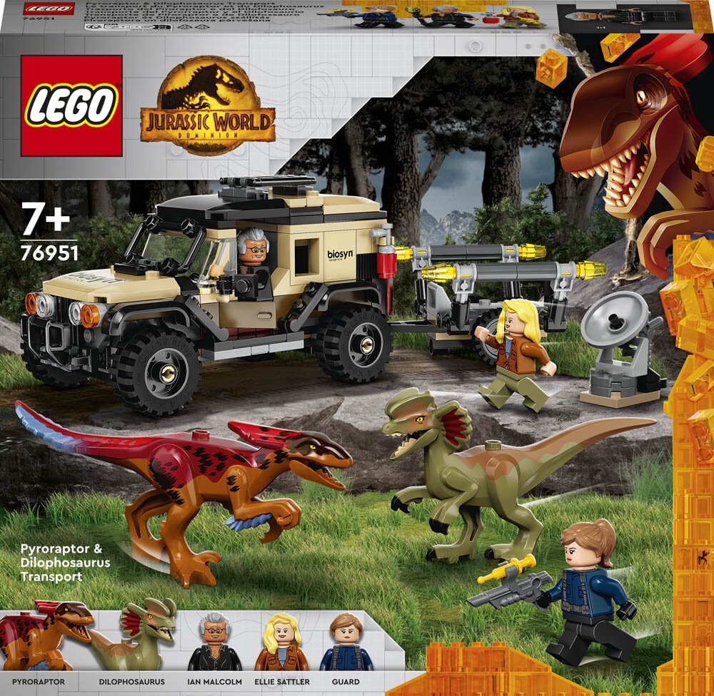 LEGO Jurassic World - Pyroraptor & Dilophosaurus transport 7+