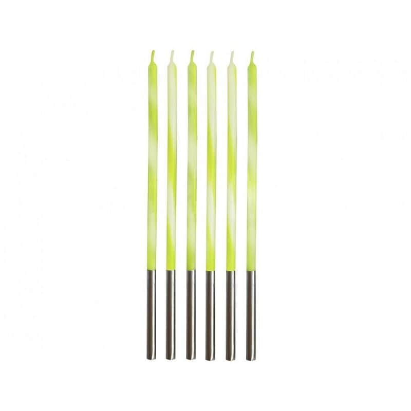 Taartkaarsen Limegroene 6 stuks