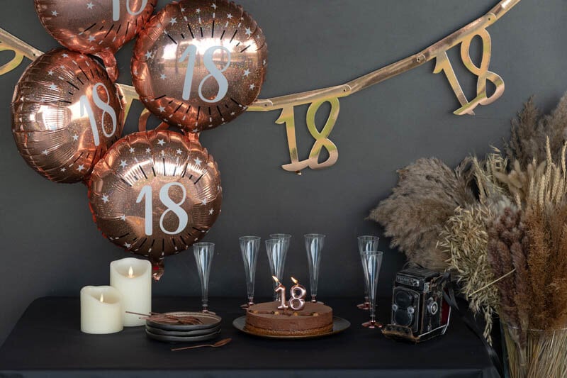 Slinger in roségoud 80-jarig feest 250 cm