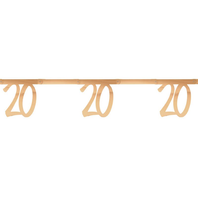 Slinger in roségoud 20-jarig feest 250 cm