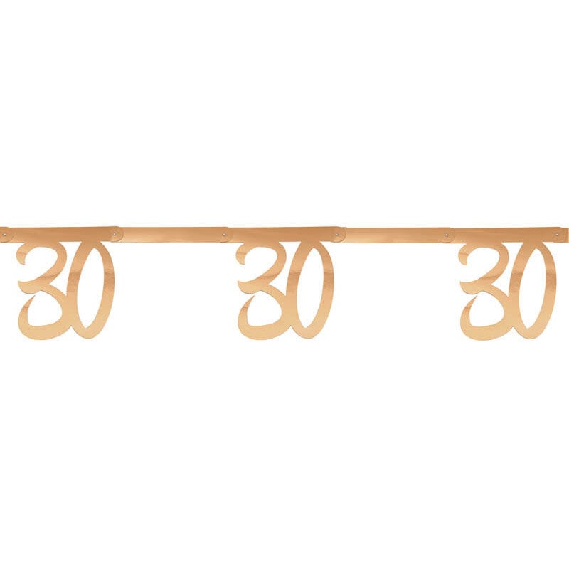 Slinger in roségoud 30-jarig feest 250 cm