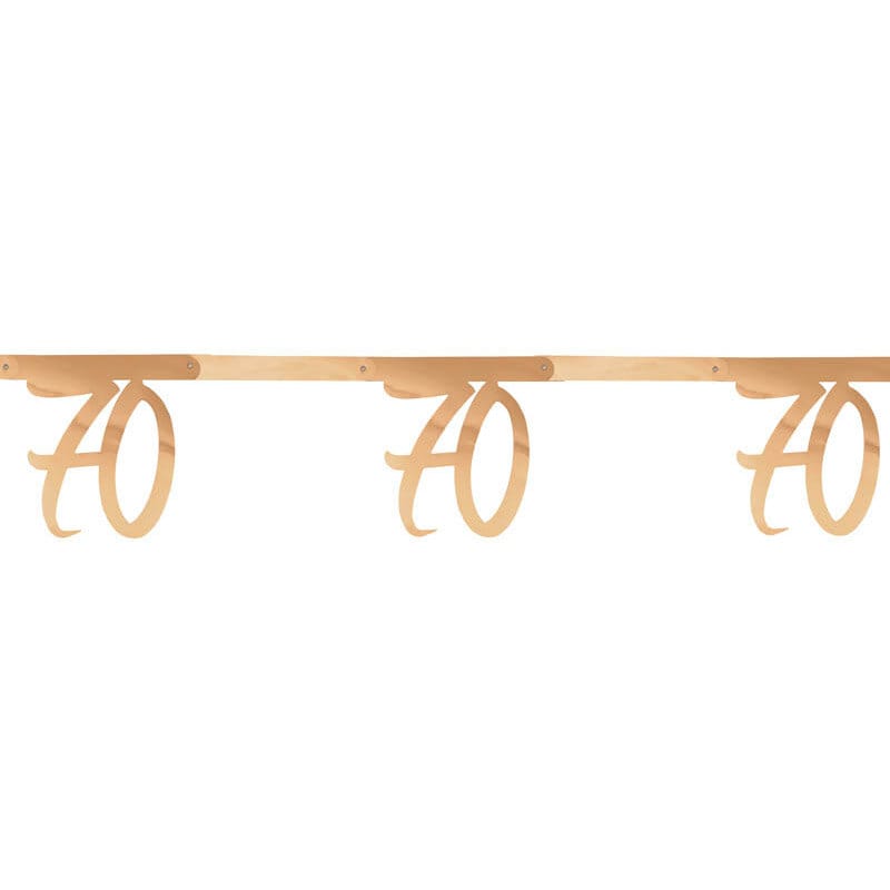 Slinger in roségoud 70-jarig feest 250 cm