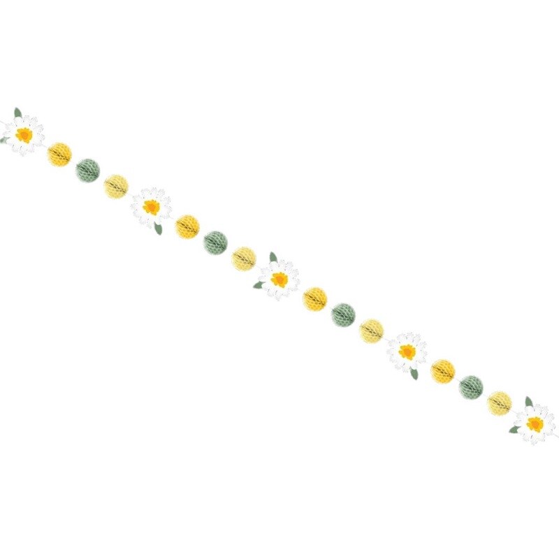 Sweet Daisy - Slinger van karton met bloemen