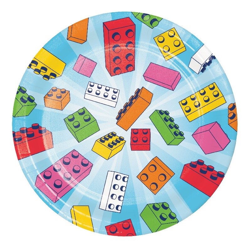 Block Party - Bordjes, 18 cm 8 stuks