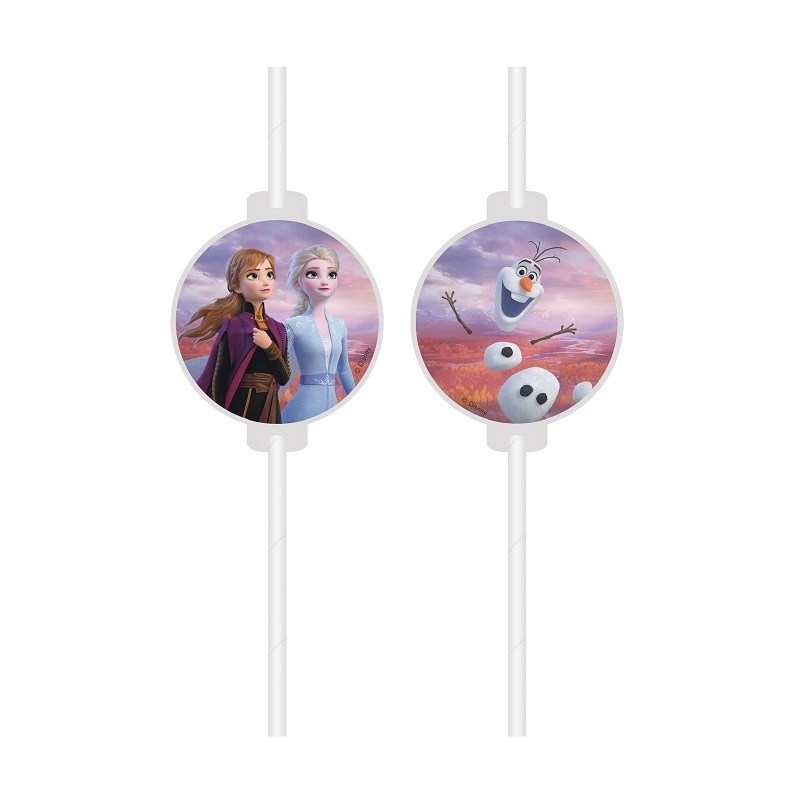 Frozen 2 - Kartonnen rietjes 4 stuks