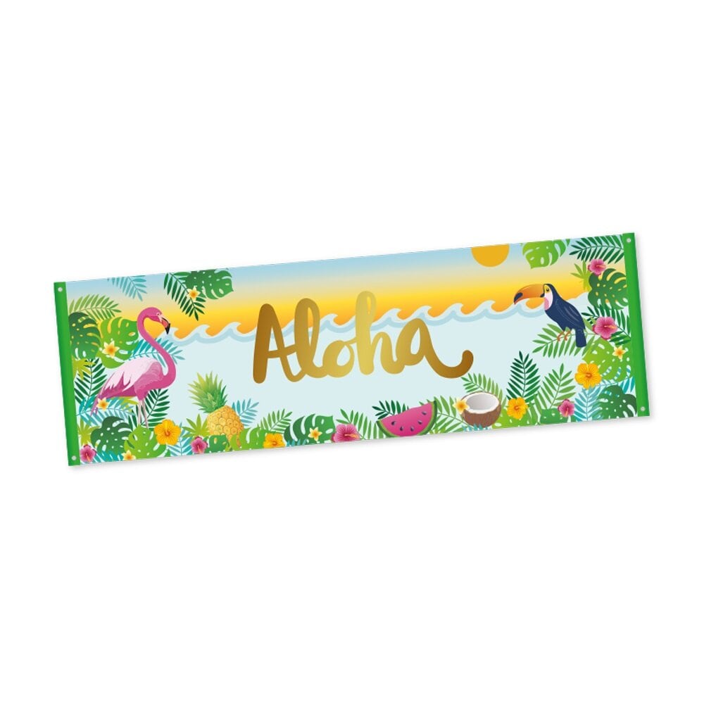 Aloha Stoffen Decoratiebanner 230 cm