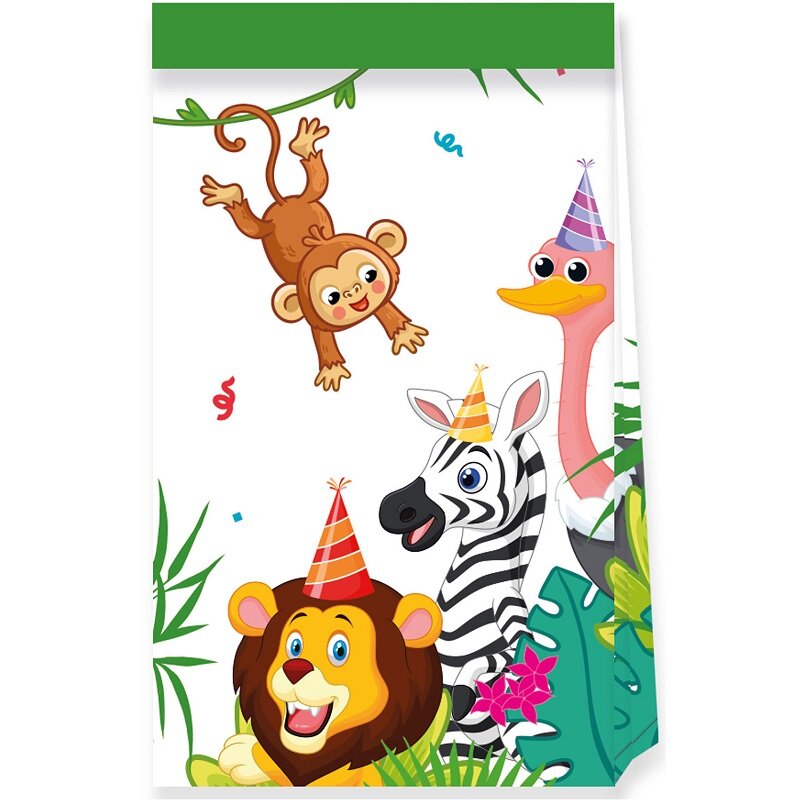 Jungle Balloons - Papieren uitdeelzakjes 4 stuks