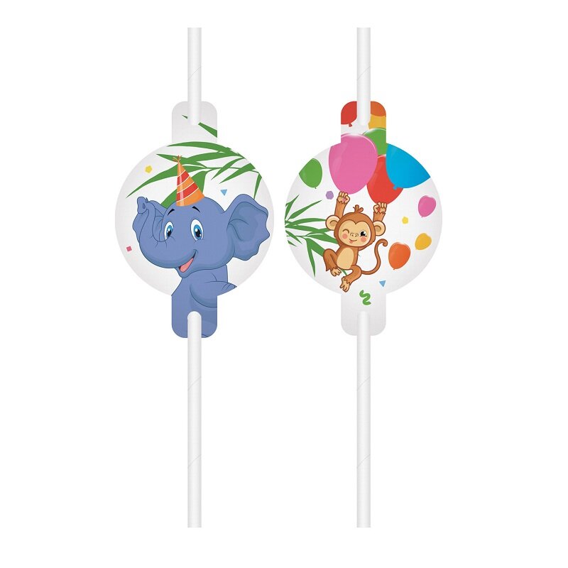 Jungle Balloons - Rietjes 4 stuks