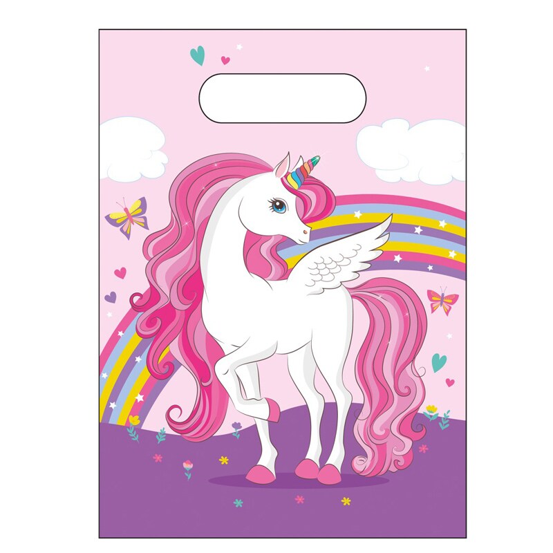 Unicorn Rainbow - Uitdeelzakjes 6 stuks