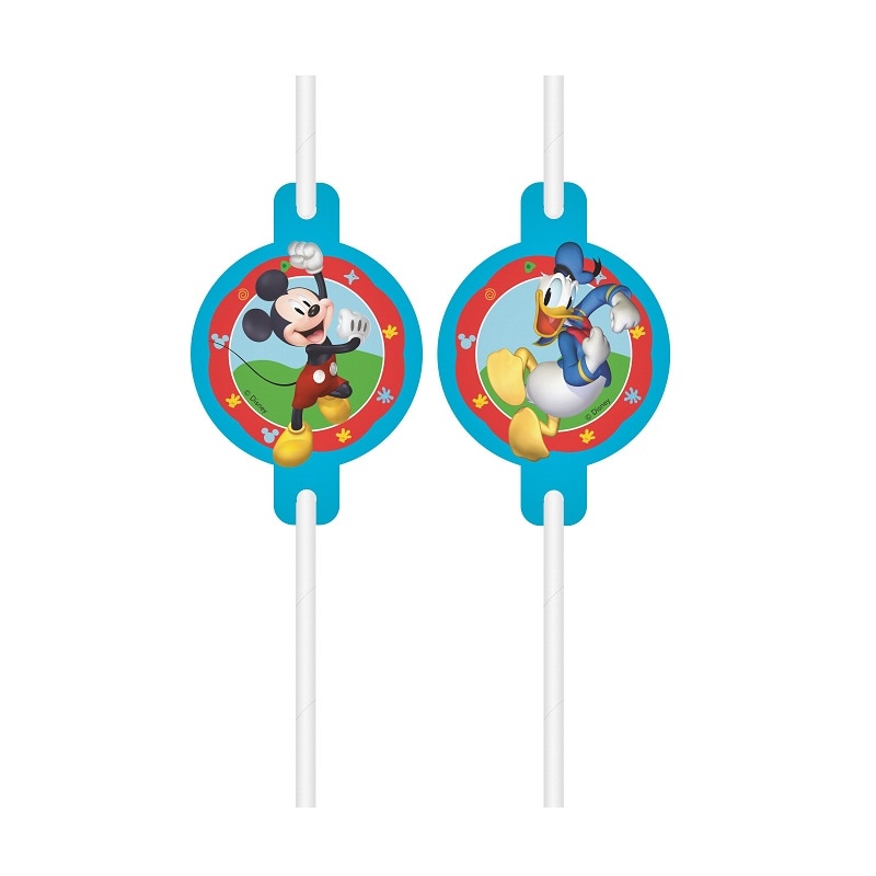 Mickey Mouse - Kartonnen rietjes 4 stuks