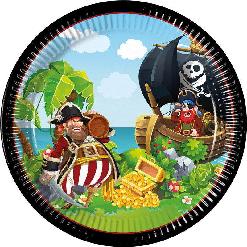 Pirates Island - Bordjes 8 stuks