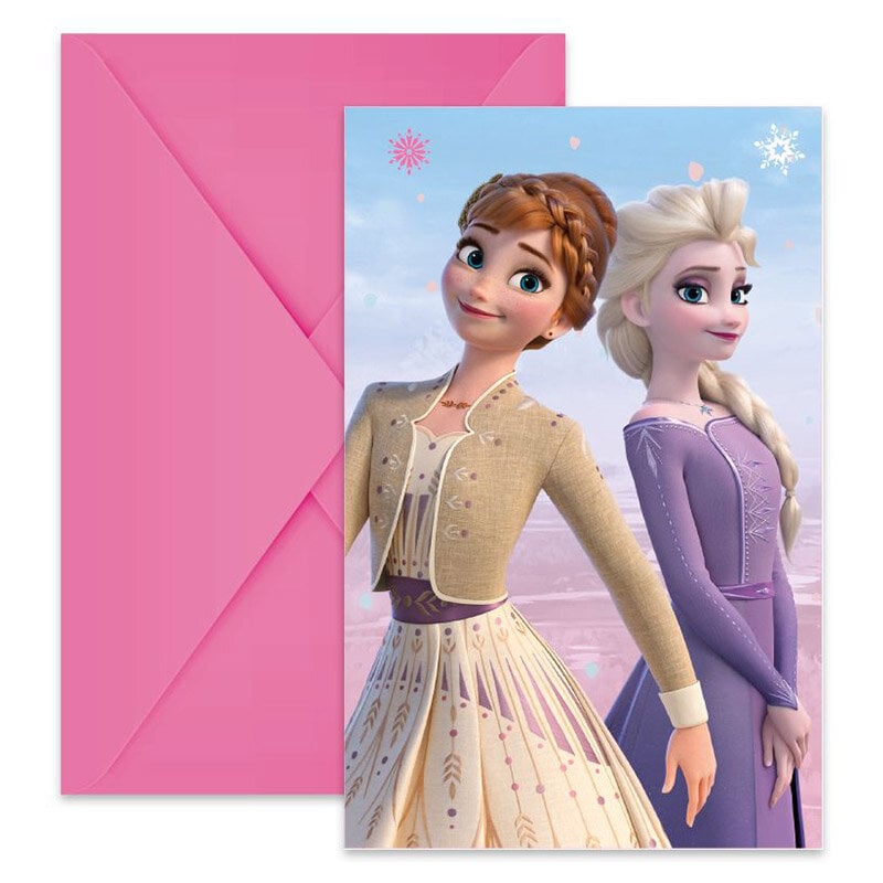 Frozen 2 Wind Spirit - Uitnodigingskaartjes 6 stuks