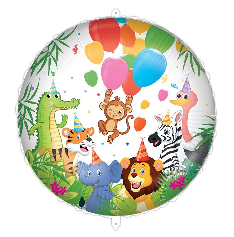 Jungle Balloons - Folieballon met ballongewicht 46 cm
