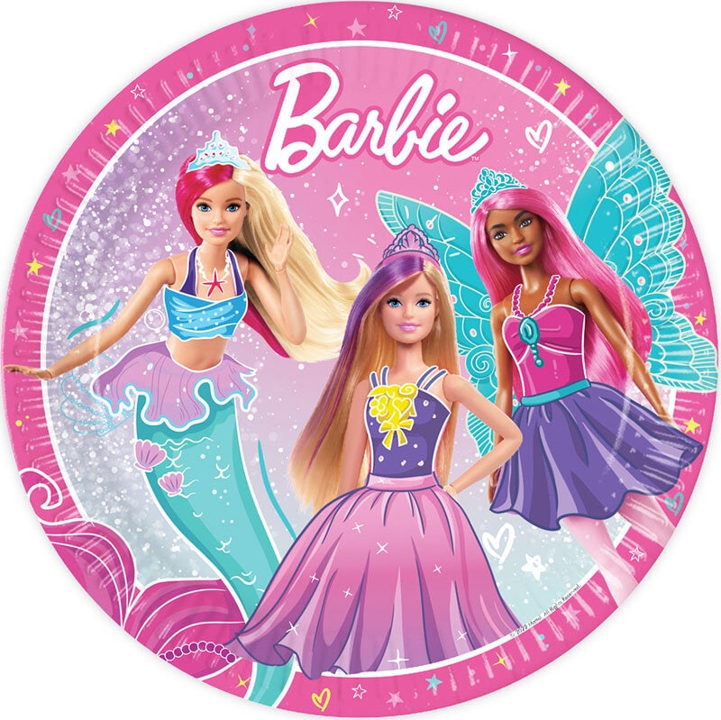 Barbie - Bordjes 8 stuks