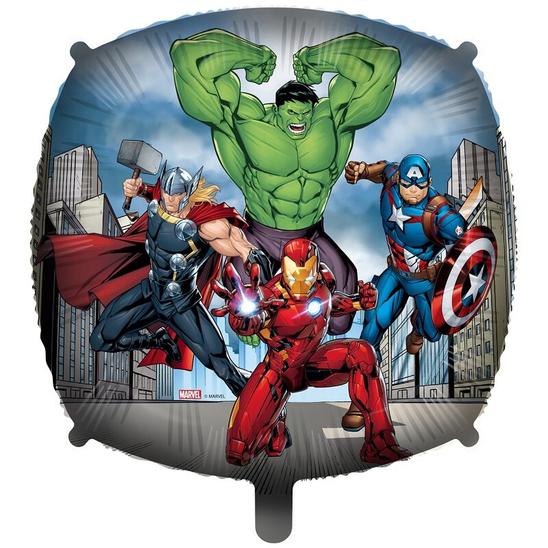 Avengers - Vierkant Folieballon met ballongewicht 46 cm