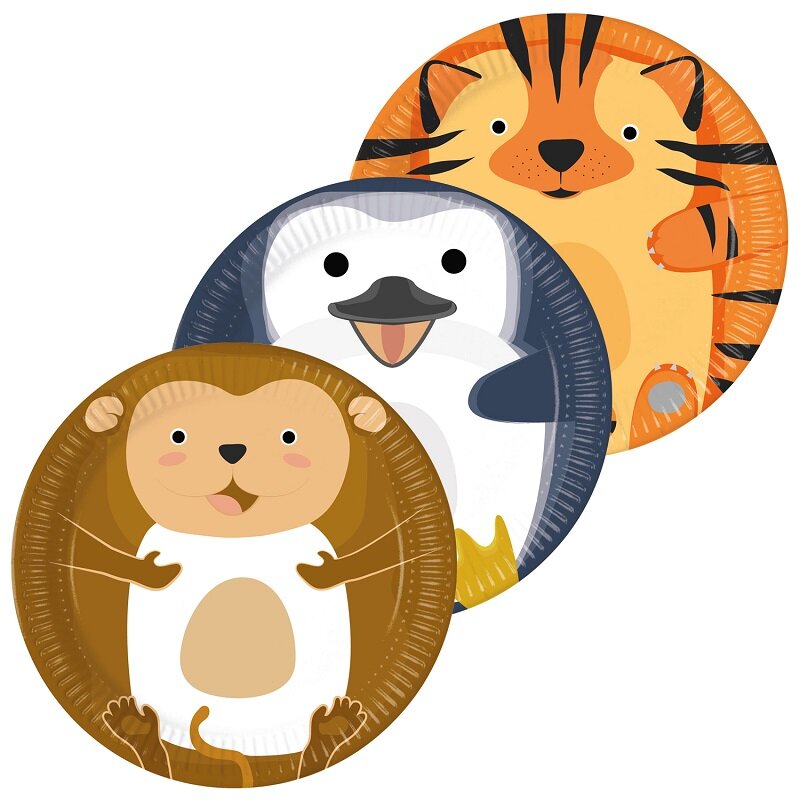 Zoo Animals - Bordjes 8 stuks