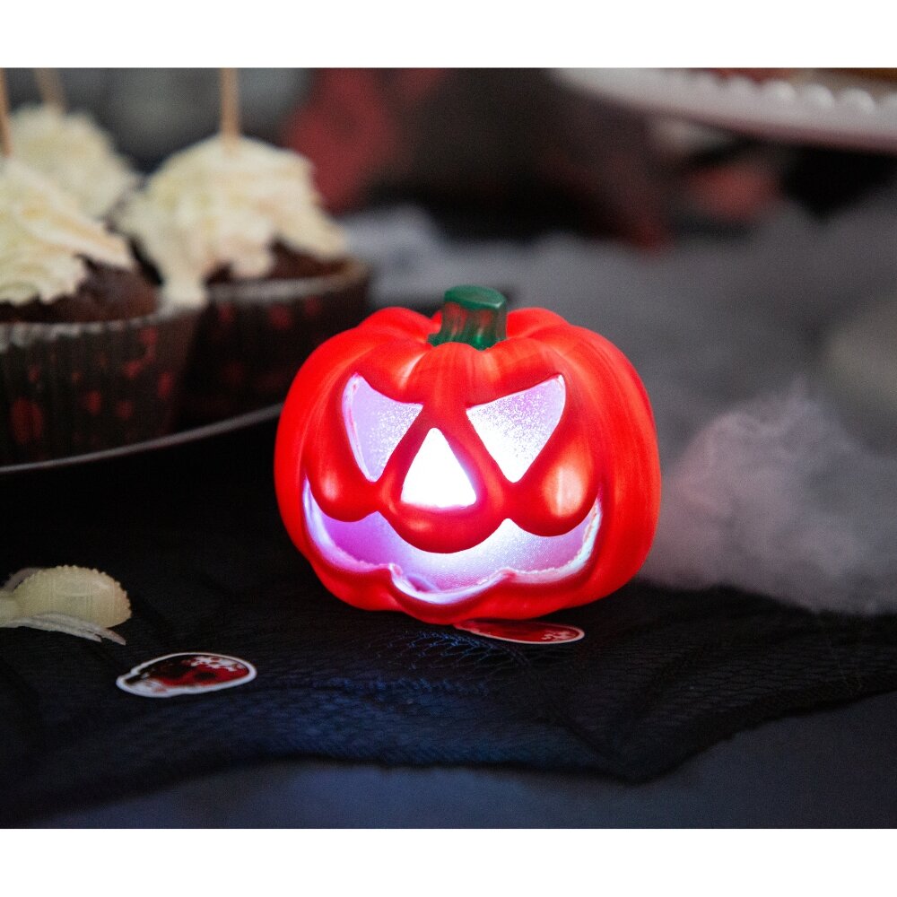 Lichtgevende Halloweenpompoen met van kleur veranderend licht