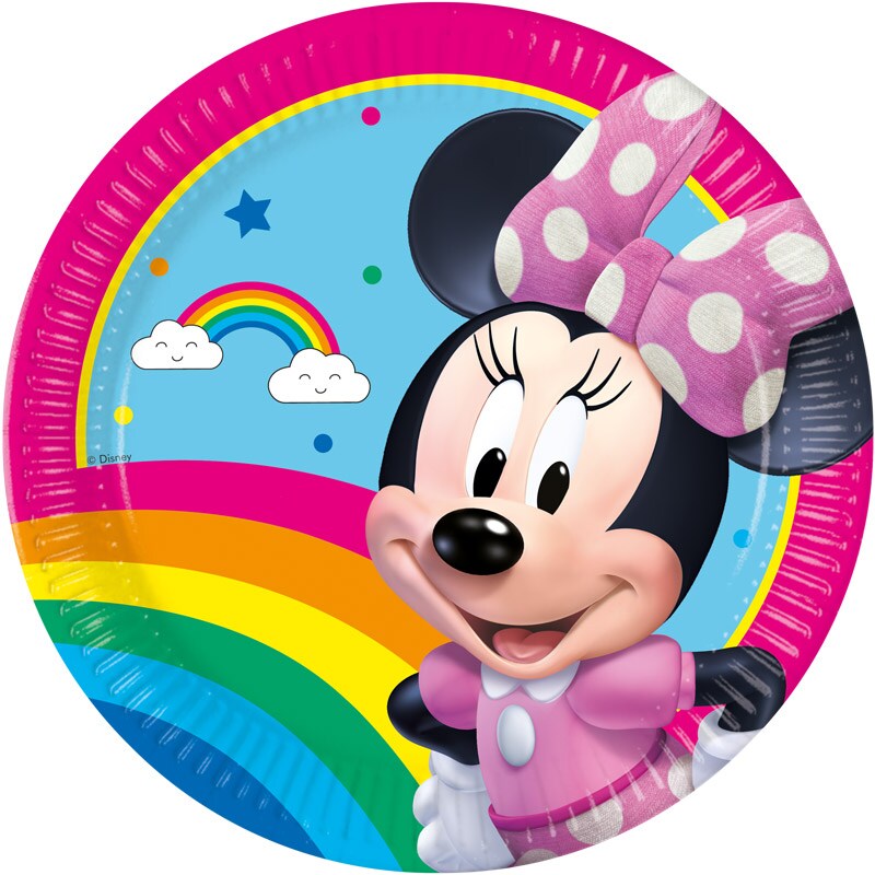 Minnie Mouse - Papieren Borden 23 cm, 8 stuks