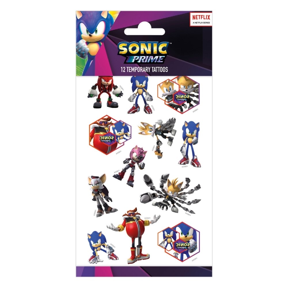 Neptattoos voor kinderen - Sonic the Hedgehog 12 stuks