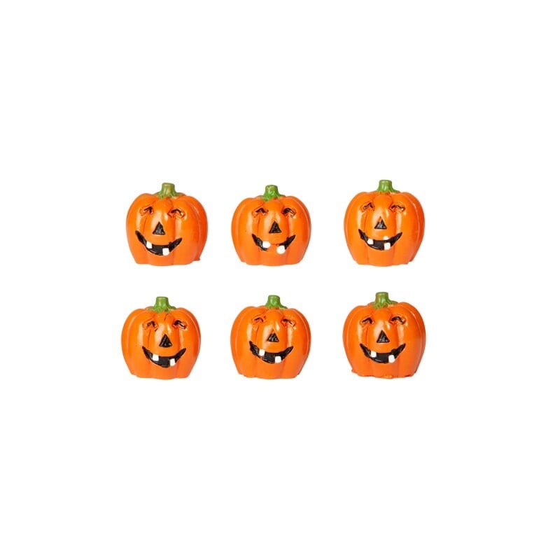 Halloweendecoratie - Kleine pompoenen 2,3 cm 6 stuks