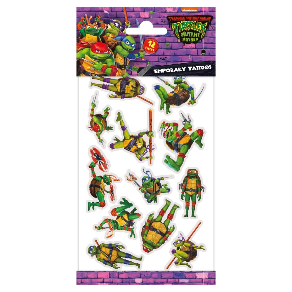 Neptattoos voor kinderen - Ninja Turtles 12 stuks