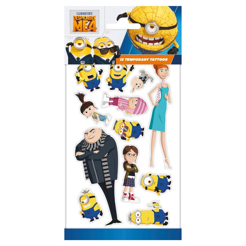 Neptattoos voor kinderen - Minions 12 stuks