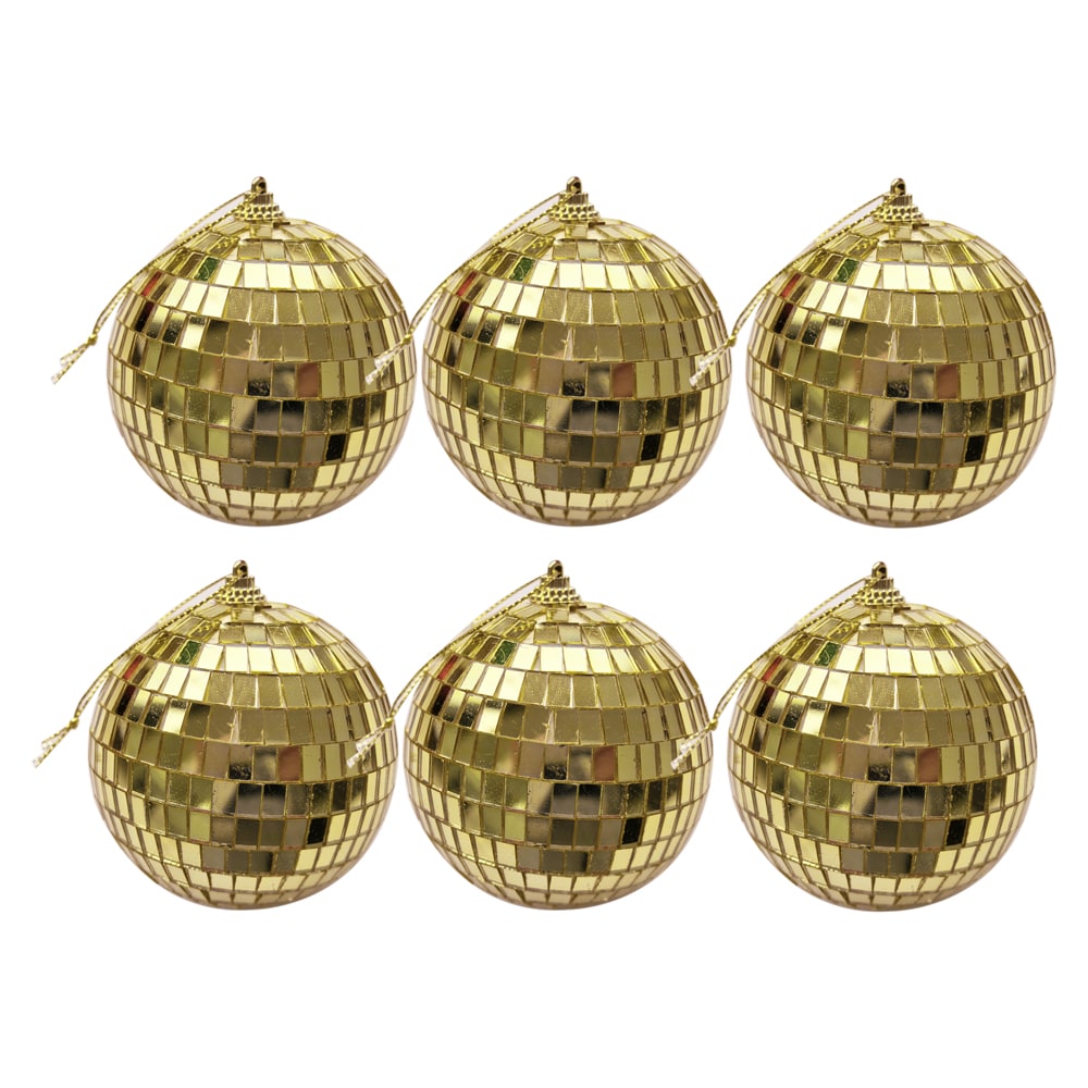 Discoballen mini goud 6 stuks