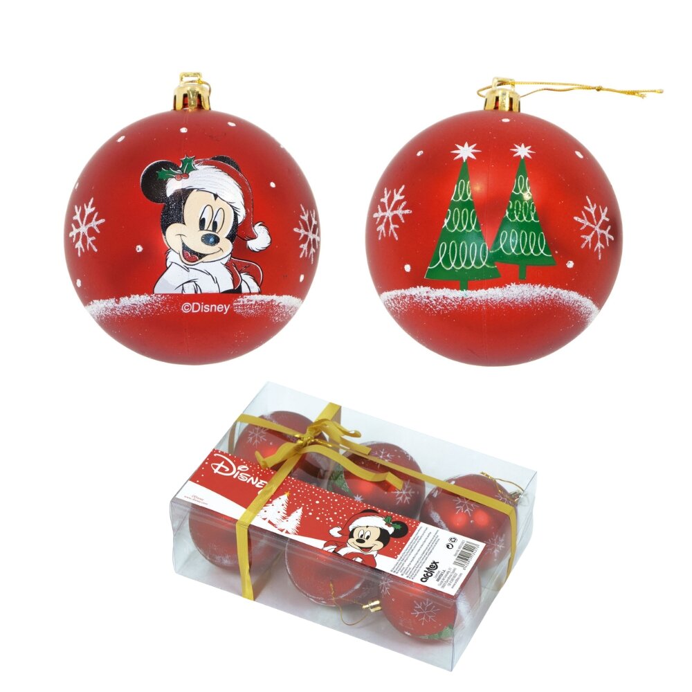 Kerstballen Mickey Mouse 6 stuks
