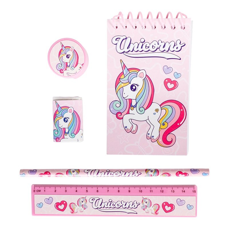 Eenhoorn Schoolset 5 stuks