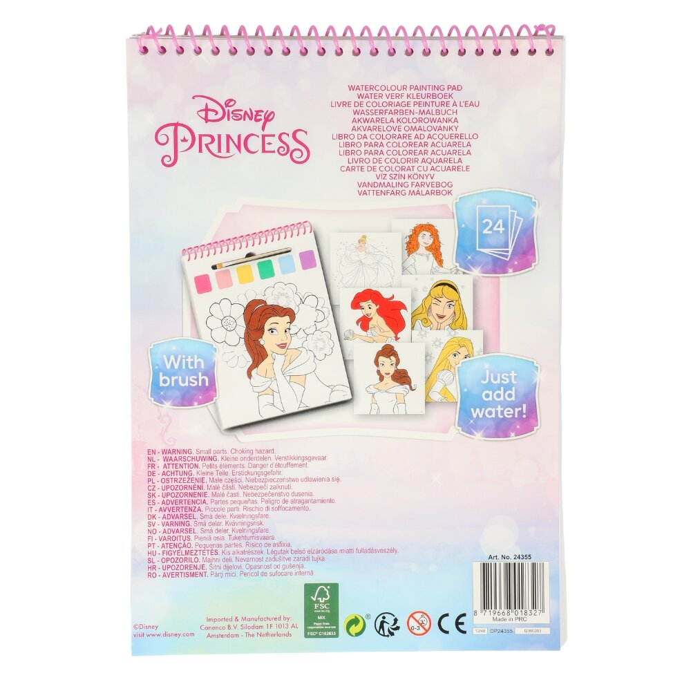 Disney Prinsessen Kleurboek met aquarelverf