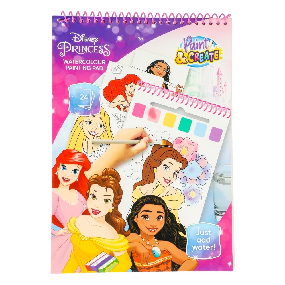 Disney Prinsessen Kleurboek met aquarelverf