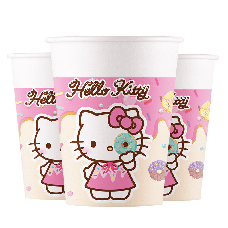 Hello Kitty & Kuromi - Papieren bekers 8 stuks