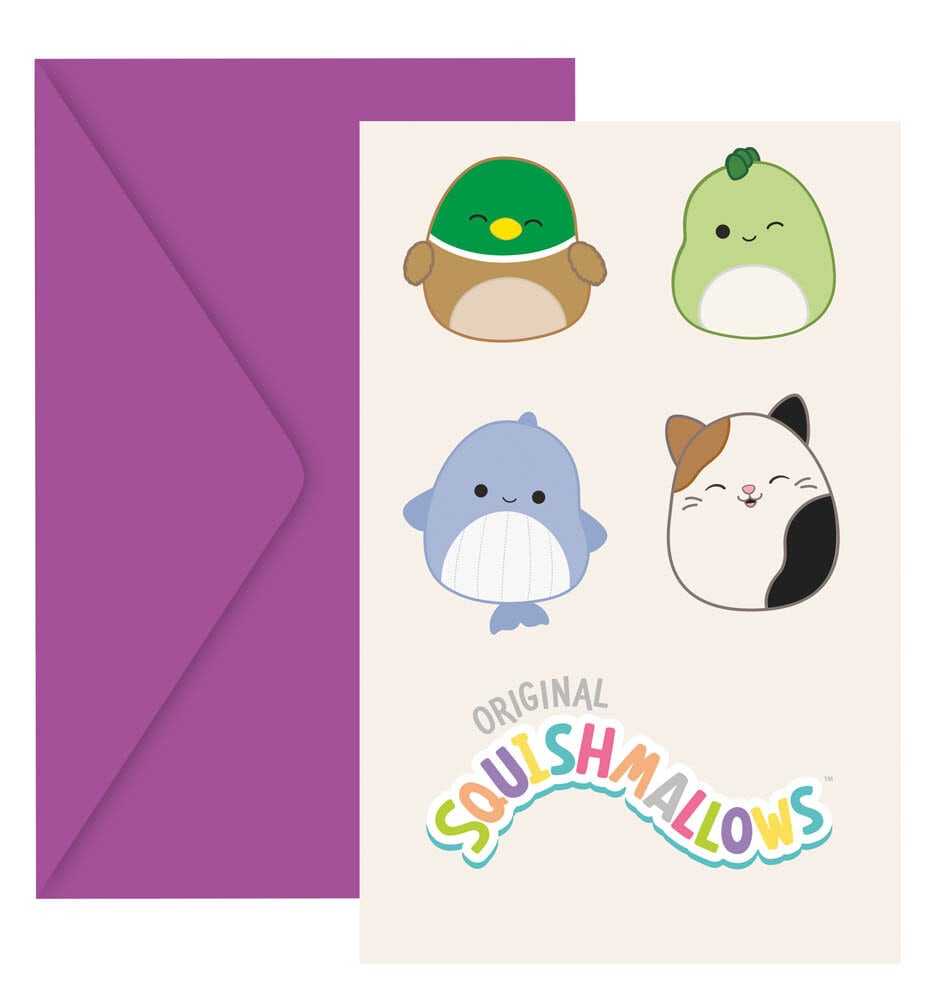 Squishmallows - Uitnodigingskaartjes 6 stuks